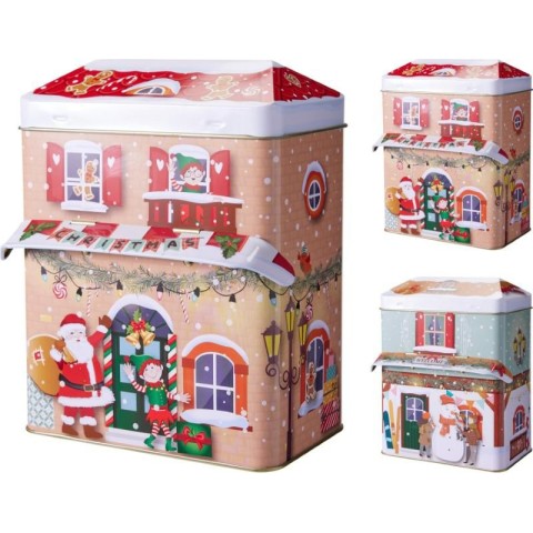 SCATOLA LATTA FORMA CASETTA 13X8.5 2 ASSORTITI